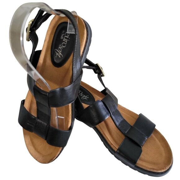 Eurosoft by Sofft Women's Slingback Lani Sandals Black US Size 8M - Picture 4 of 10